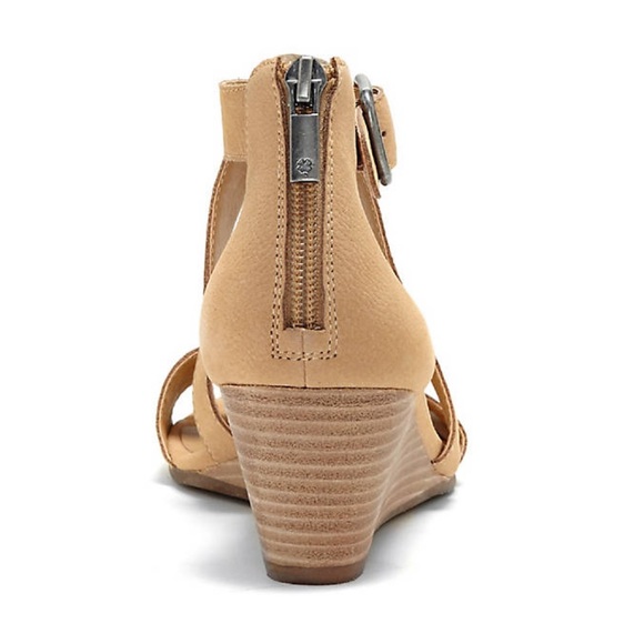 Leather Demi Wedge Crisscross Sandal - Picture 5 of 6